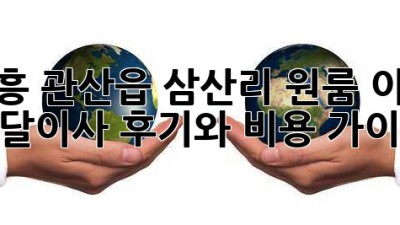 장흥 관산읍 삼산리 원룸 이사? 용달이사 후기와 비용 가이드!